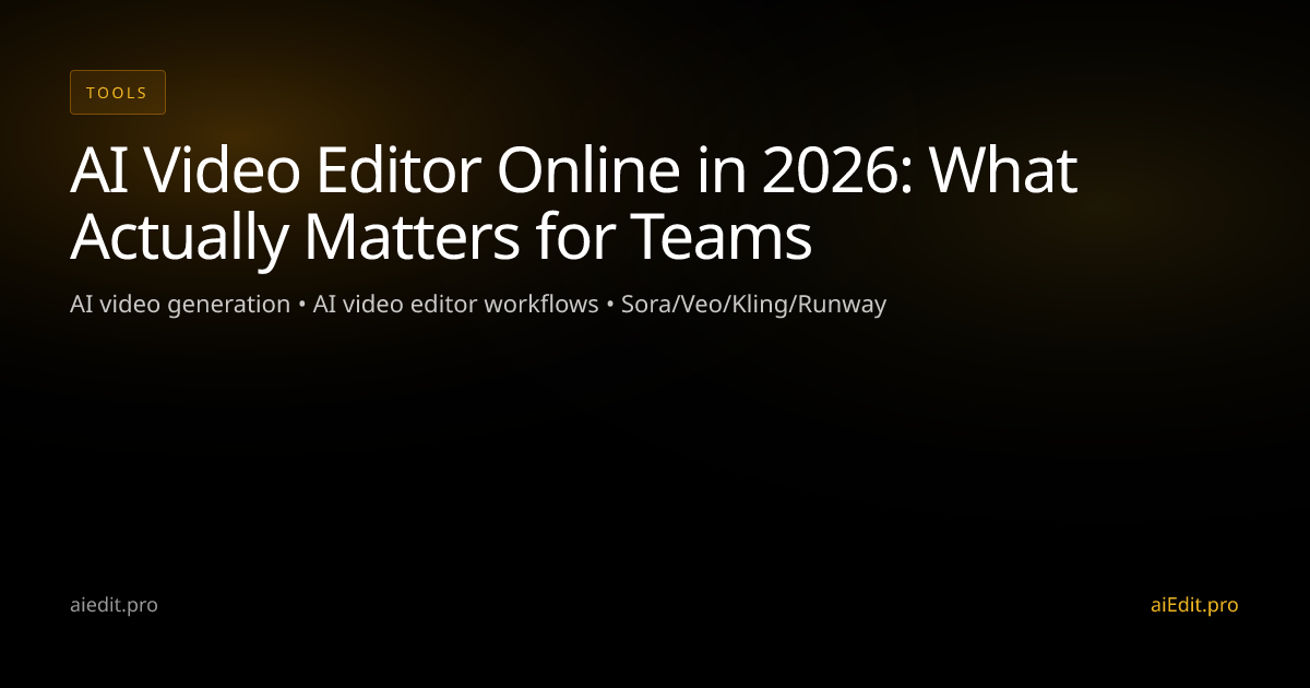 AI Video Editor Online in 2026: What Actually Matters for Teams cover