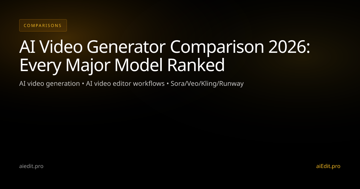 AI Video Generator Comparison 2026: Every Major Model Ranked cover