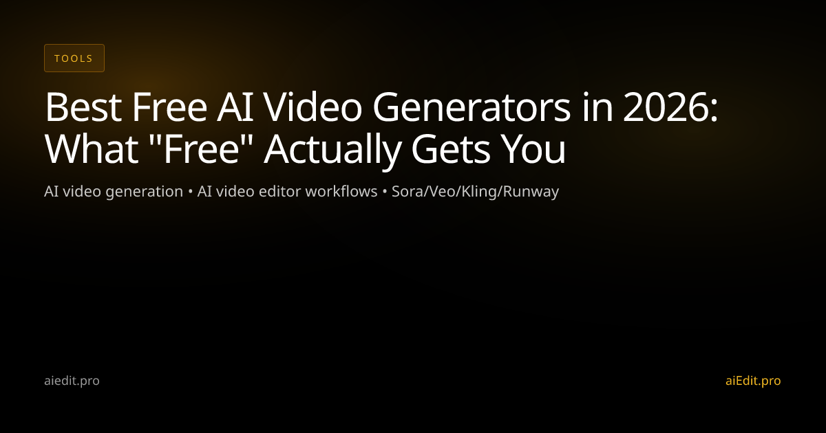 Best Free AI Video Generators in 2026: What "Free" Actually Gets You cover